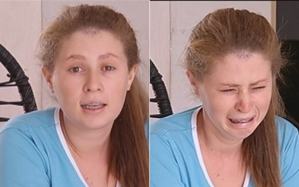 Jaqueline Garcia Vieira, m&atilde;e da beb&ecirc; Emanuelly, confessou as agress&otilde;es que levaram &agrave; morte da crian&ccedil;a &mdash; Foto: Reprodu&ccedil;&atilde;o/TV Anhanguera