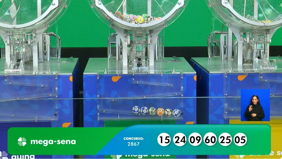 Sorteio 2867 megasena — Foto: Reprodução