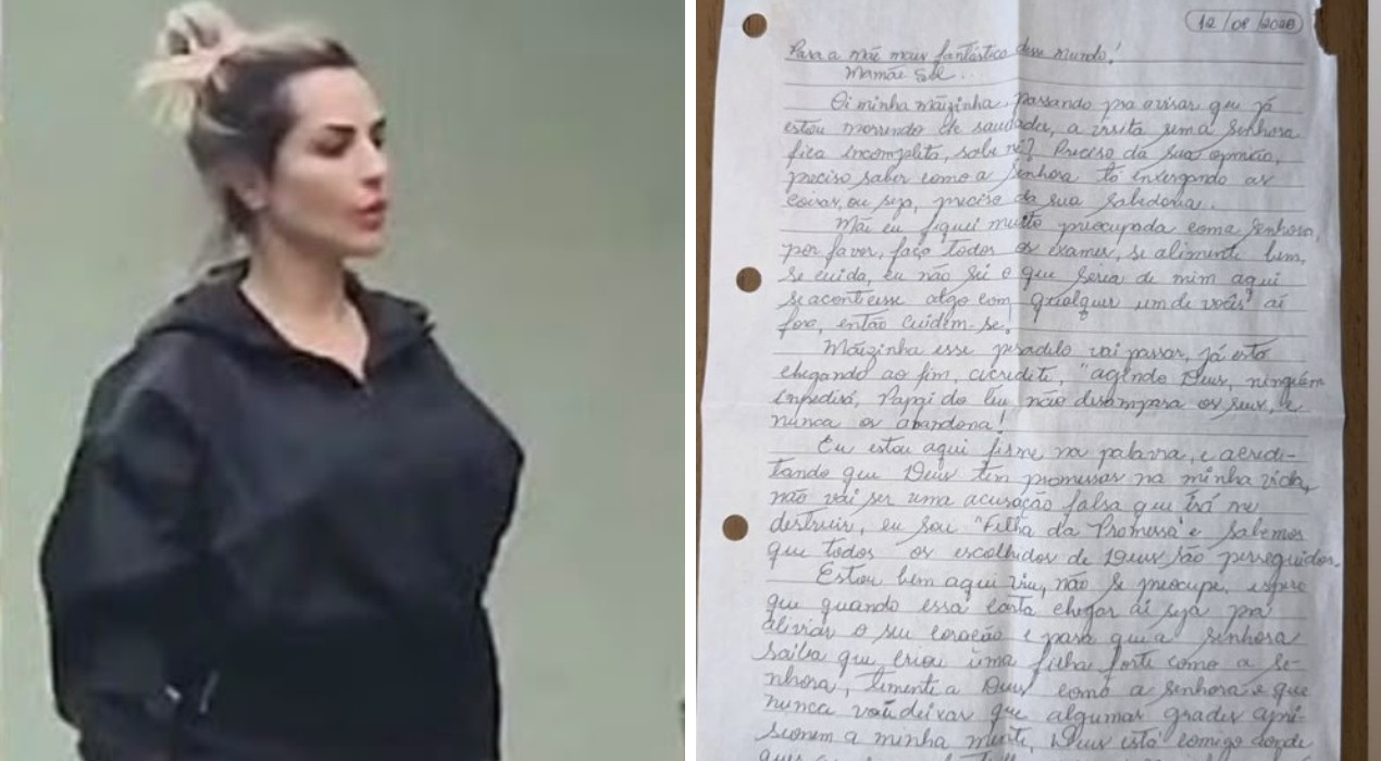 'Estou bem aqui, não se preocupe': presa no interior de SP, Deolane Bezerra escreve carta para a mãe