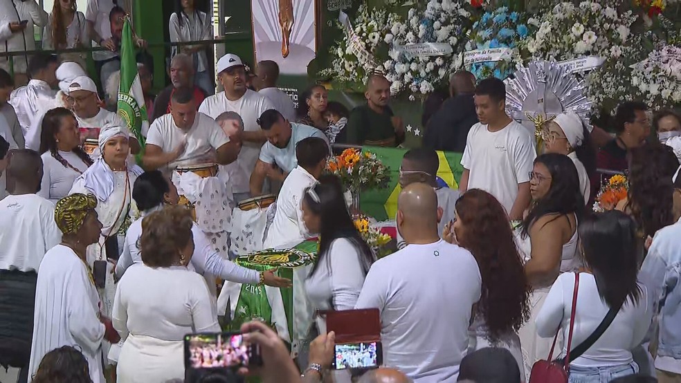 Velório de Arlindo Cruz — Foto: Reprodução/RJ2