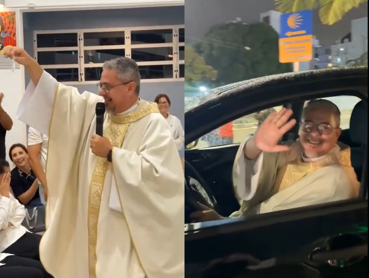 Padre ganha carro em rifa da própria paróquia em SC e resultado repercute nas redes; VÍDEO
