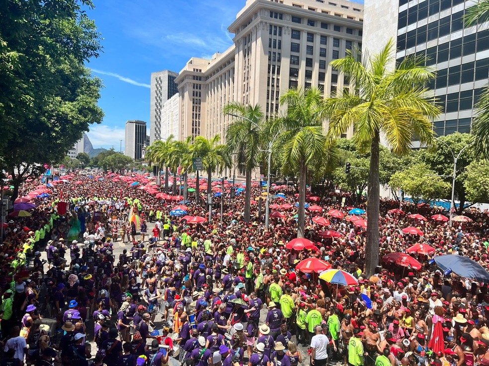 Monobloco levou multidão ao Centro do Rio em 2023 — Foto: Luana Alves/TV Globo