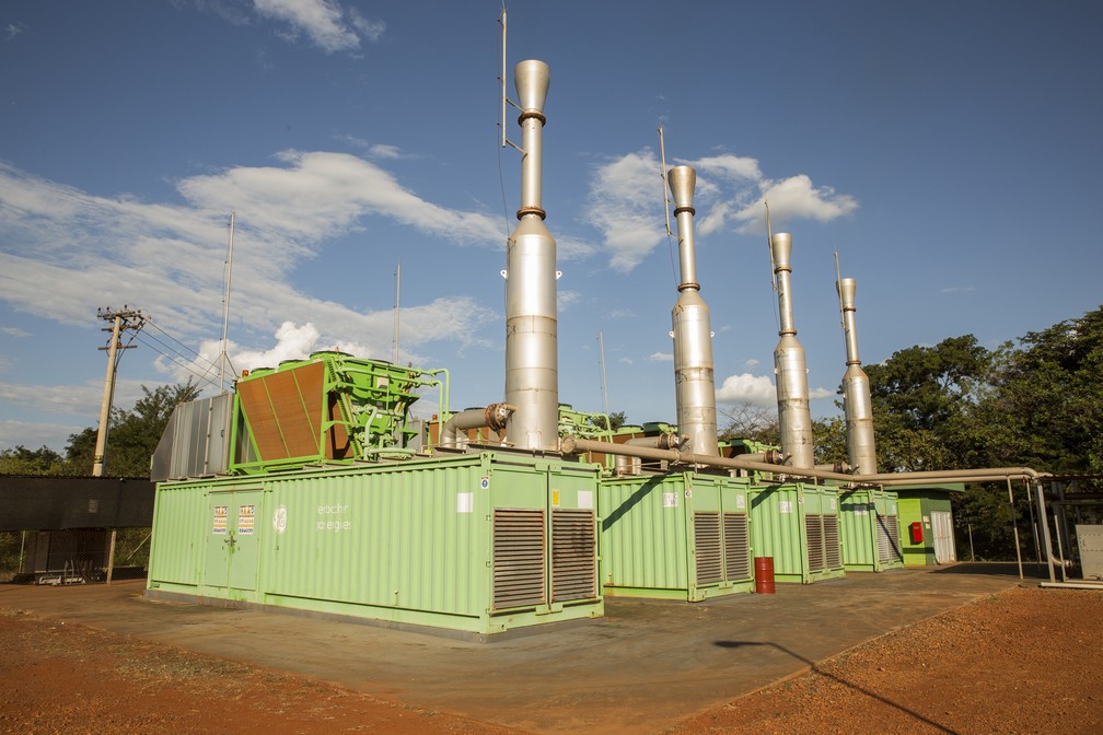 Usina de biogás em aterro de Guatapará, SP — Foto: Divulgação/Estre