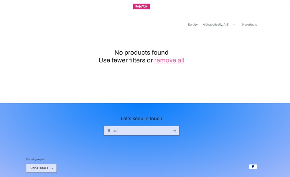 Página do produto fora do ar. — Foto: Reprodução
