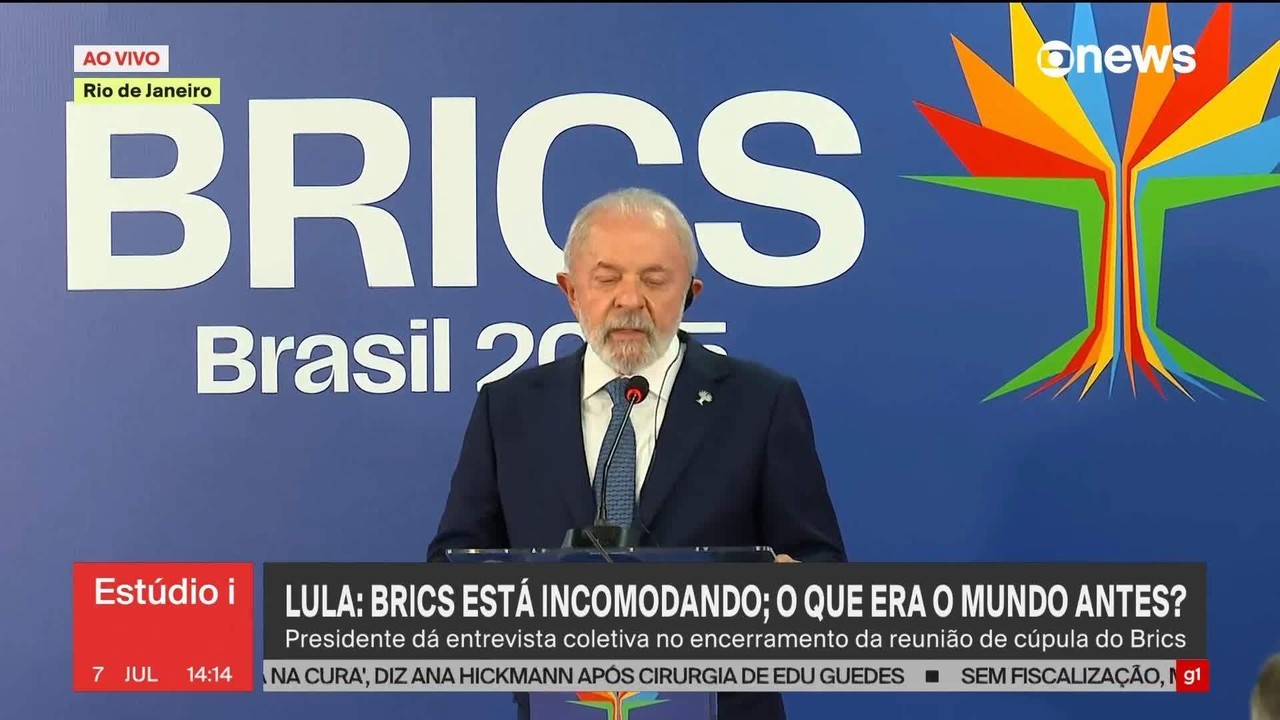 Lula volta a citar Trump e diz que países do Brics não aceitam ameaças de taxação