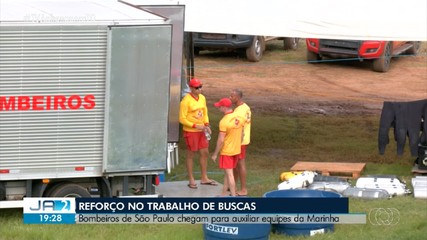 Bombeiros de SP chegam para auxiliar Marinha nas buscas por desaparecidos no rio Tocantins