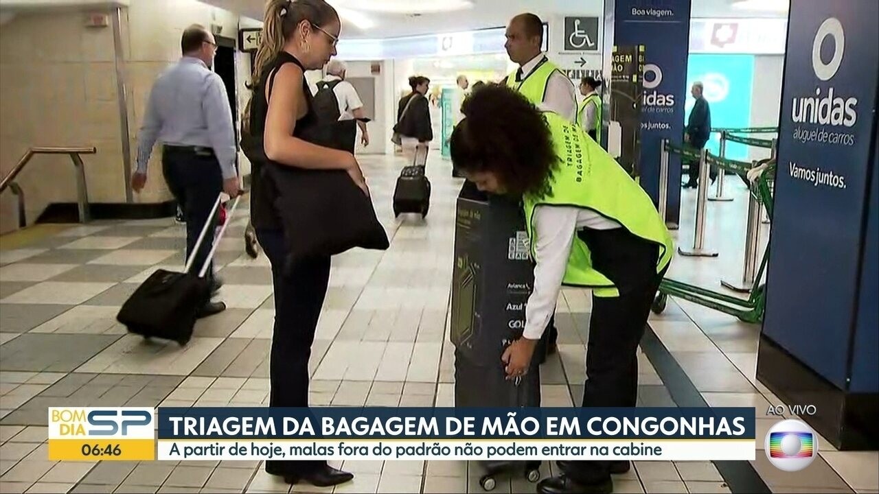 Nova regra para despachar bagagem de mão começa nesta segunda no ...