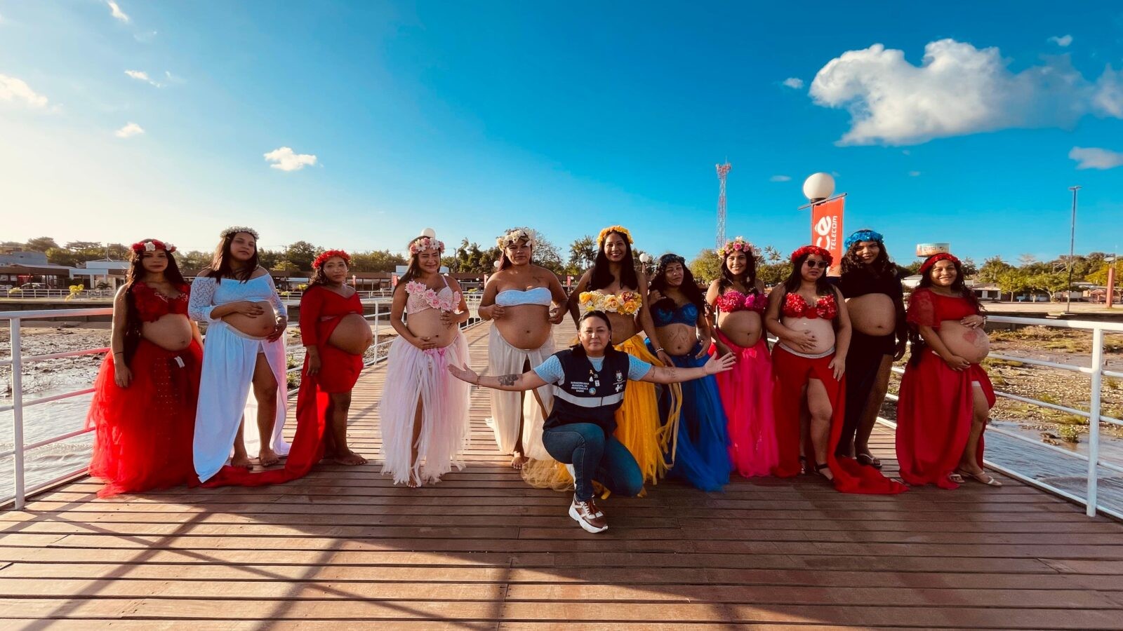 Gestantes participam de ensaio e abrem campanha Agosto Dourado em Macapá; FOTOS