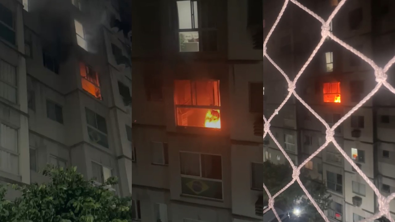 Incêndio atinge prédio em Jaboatão dos Guararapes; vídeo mostra chamas em apartamento