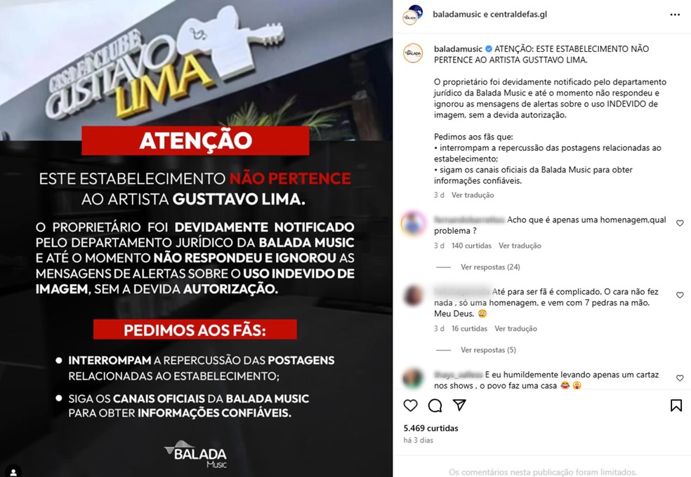 Casa Fã Clube Gusttavo Lima sendo denunciada