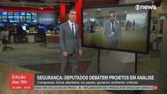 Segurança pública: deputados debatem projetos em análise - Programa: Jornal GloboNews edição das 18h 
