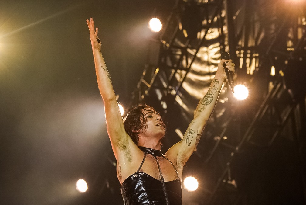 Maneskin se apresenta no Rock in Rio 2022 — Foto: Stephanie Rodrigues/g1