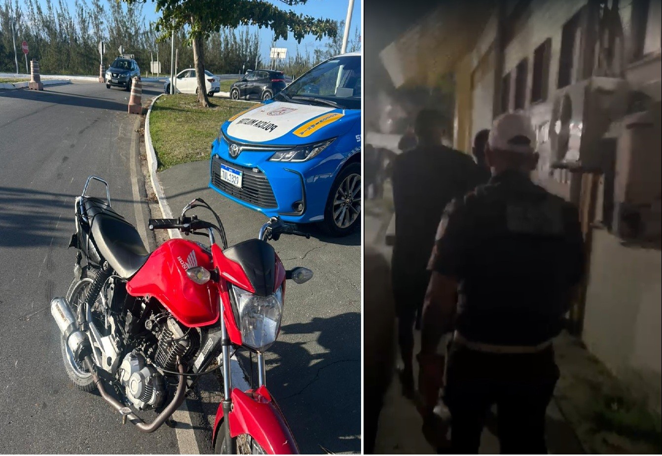 Jovem é preso após perseguição e queda de moto na RJ-140, em Arraial do Cabo