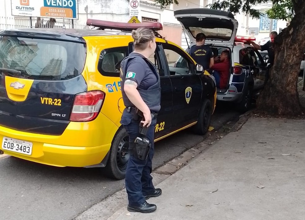 Prisão por violência doméstica em Piracicaba — Foto: Guarda Civil Municipal