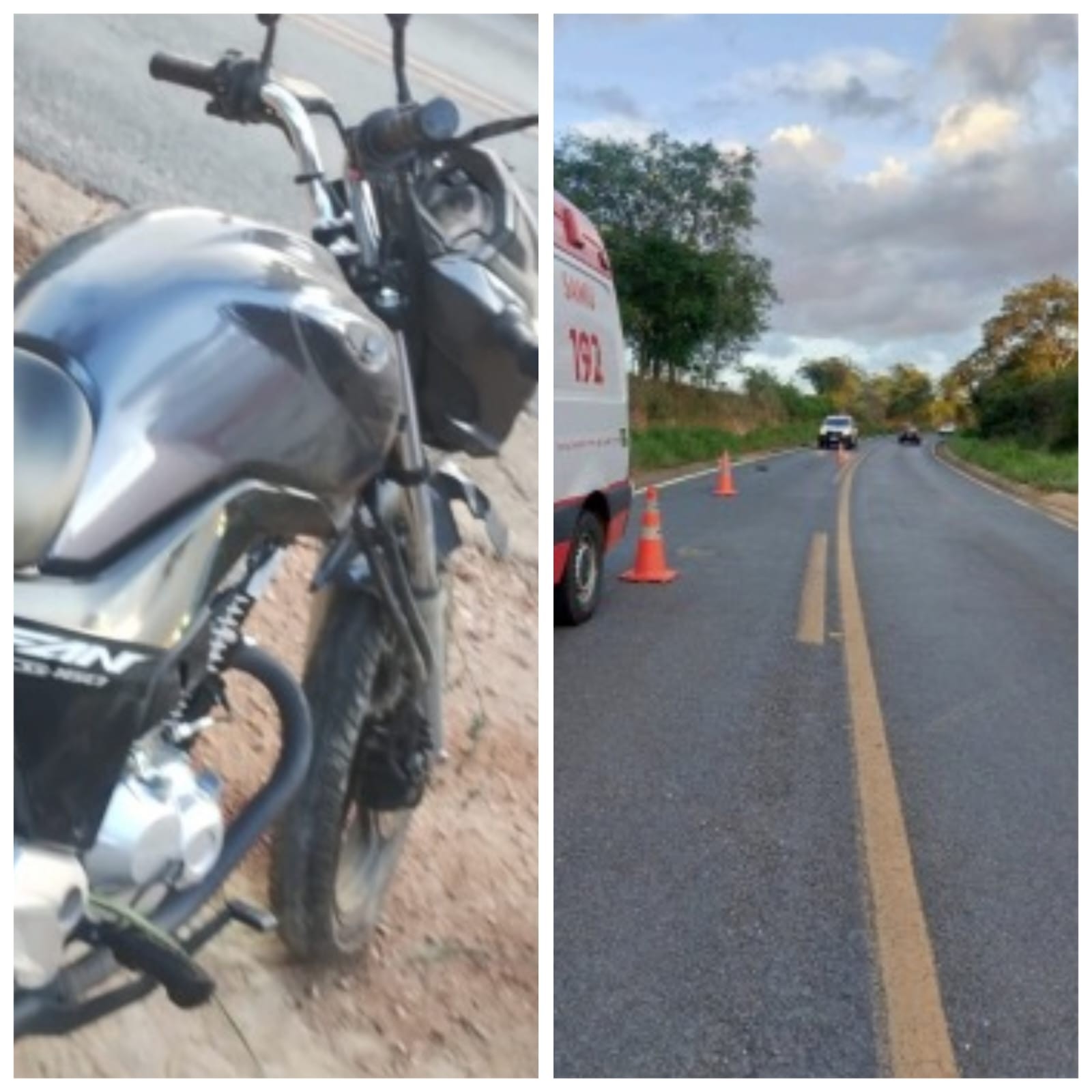 Motociclista é intubado e socorrido com ferimentos graves após acidente na LMG-629