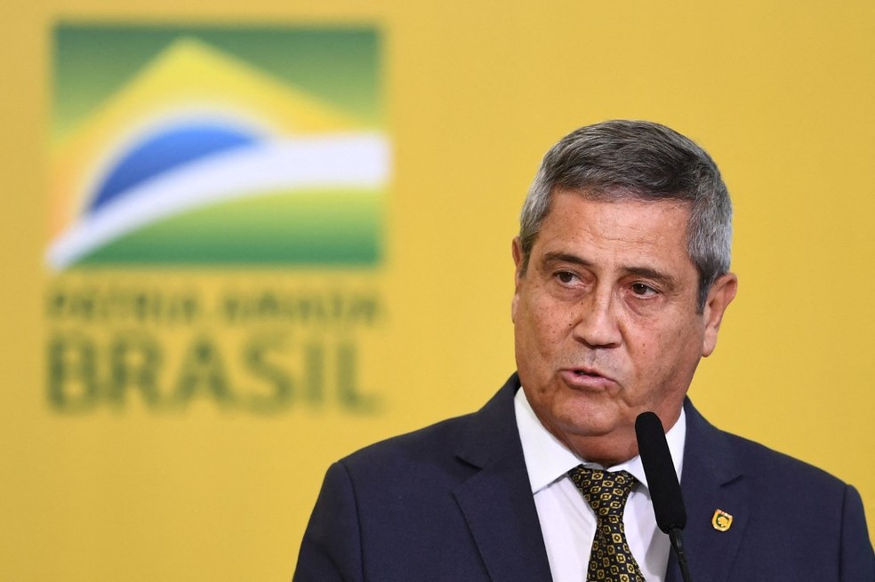 Braga Netto em 25 de março de 2022 — Foto: Evaristo Sa/AFP