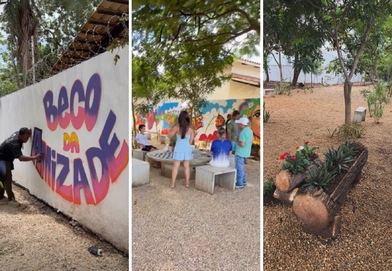 De 'depósito de lixo' a 'beco da amizade': veja antes e depois de área pública em que influencer fez mutirão para recuperar