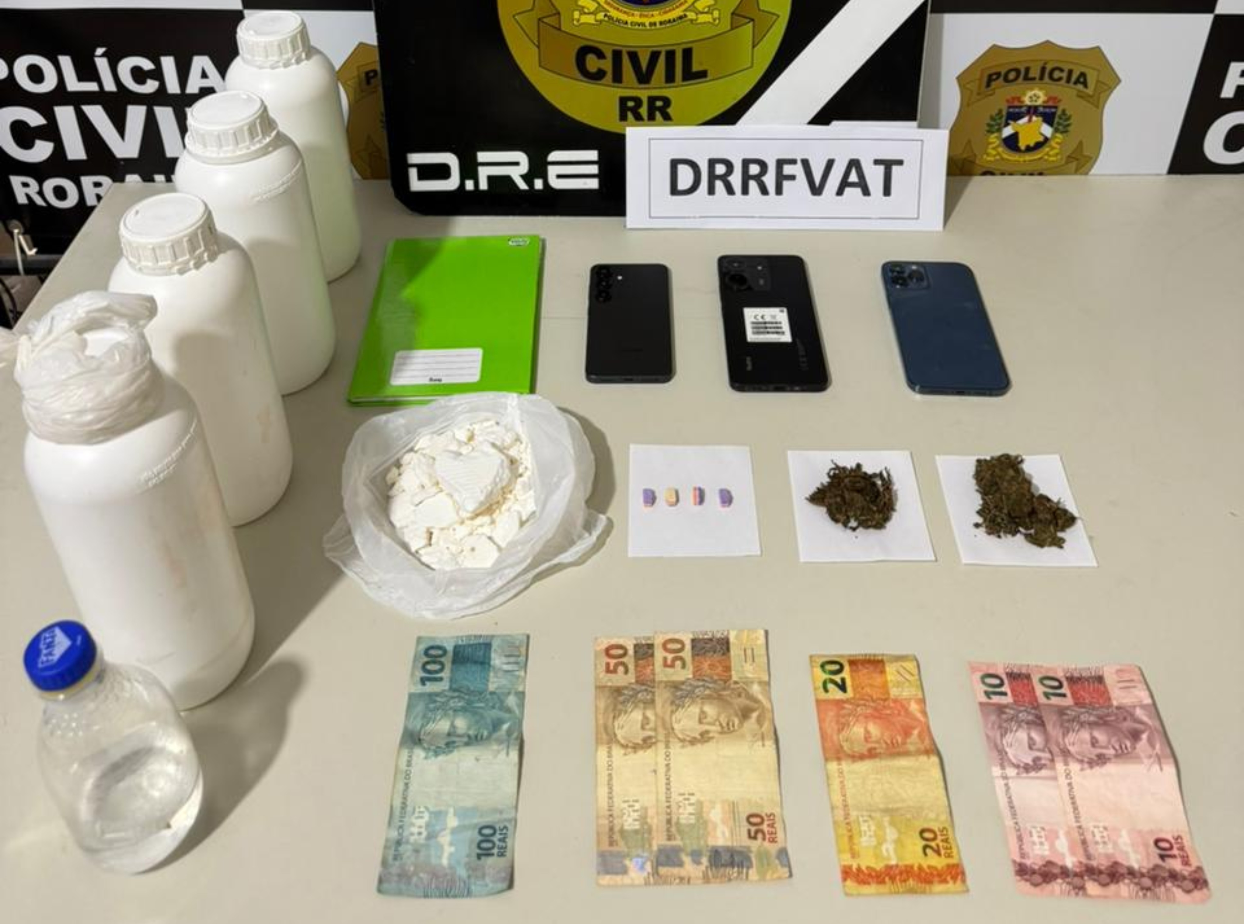 Dois são presos com 'black lança' e drogas sintéticas enviadas de outros estados em Roraima