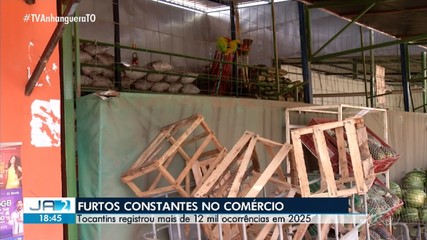 Tocantins registra mais de 12 mil furtos em 2025