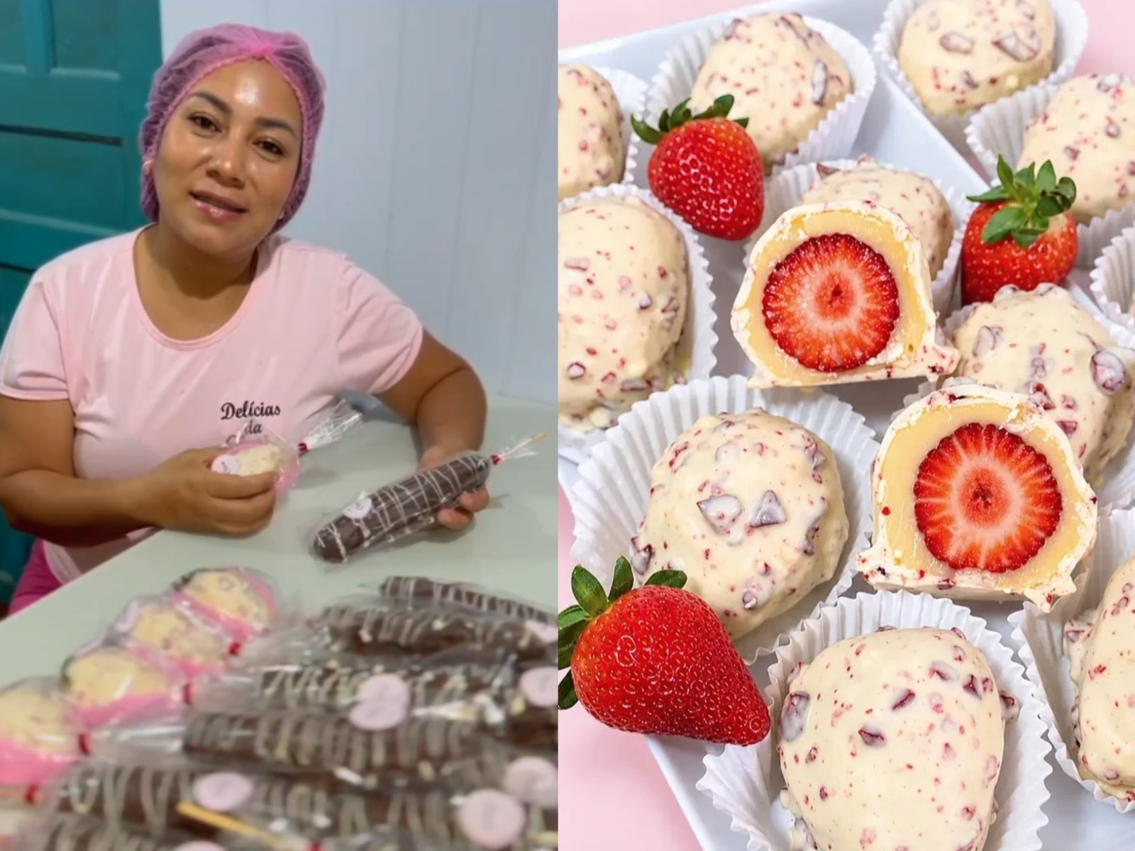 Da cozinha de casa, confeiteira do Acre fatura R$ 1,5 mil com morango cravejado: 'Clientela aumentou'
