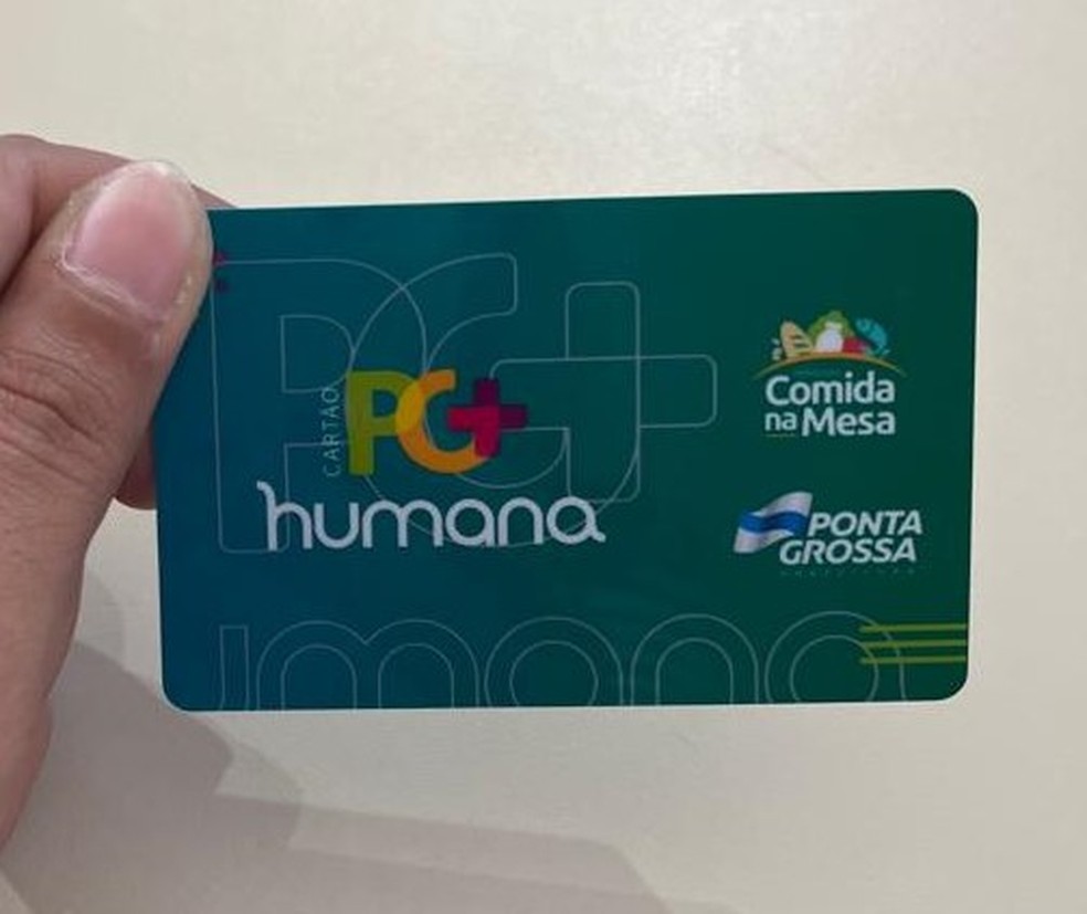 Cartão PG+Humana, programa voltado para famílias em situação de vulnerabilidade social em Ponta Grossa — Foto: Prefeitura de Ponta Grossa