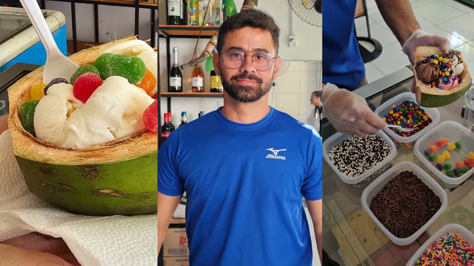 Sorvete na casca do coco viraliza e atrai clientes em Teresina: 'opção para se refrescar'