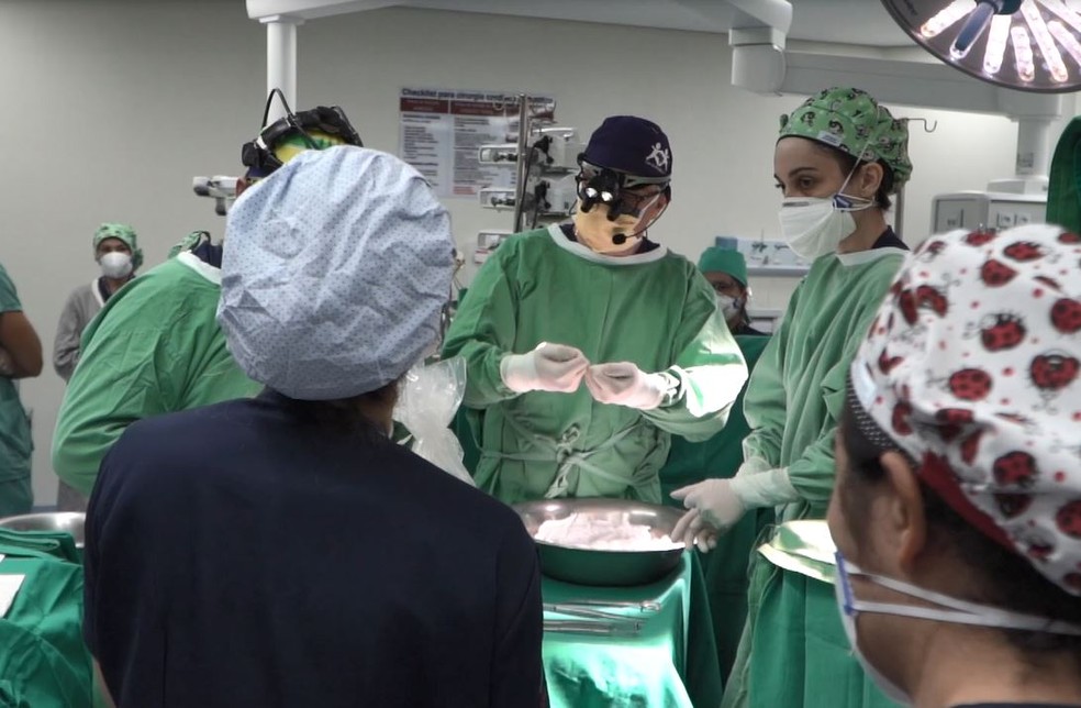 Equipe do HCM fez força-tarefa para transplante de coração — Foto: HCM/Divulgação