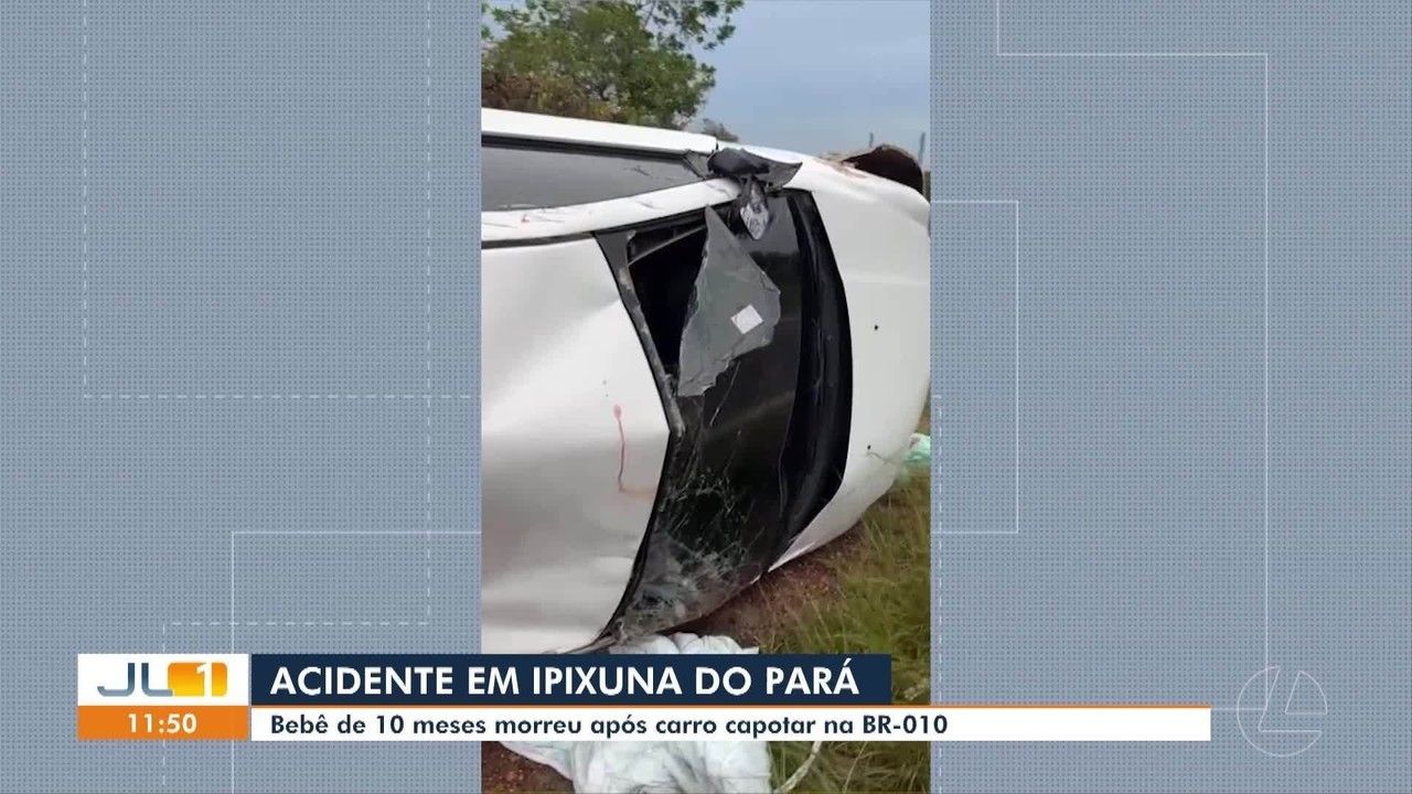 Bebê de 10 meses morre após carro capotar na BR-010, no sudeste do Pará