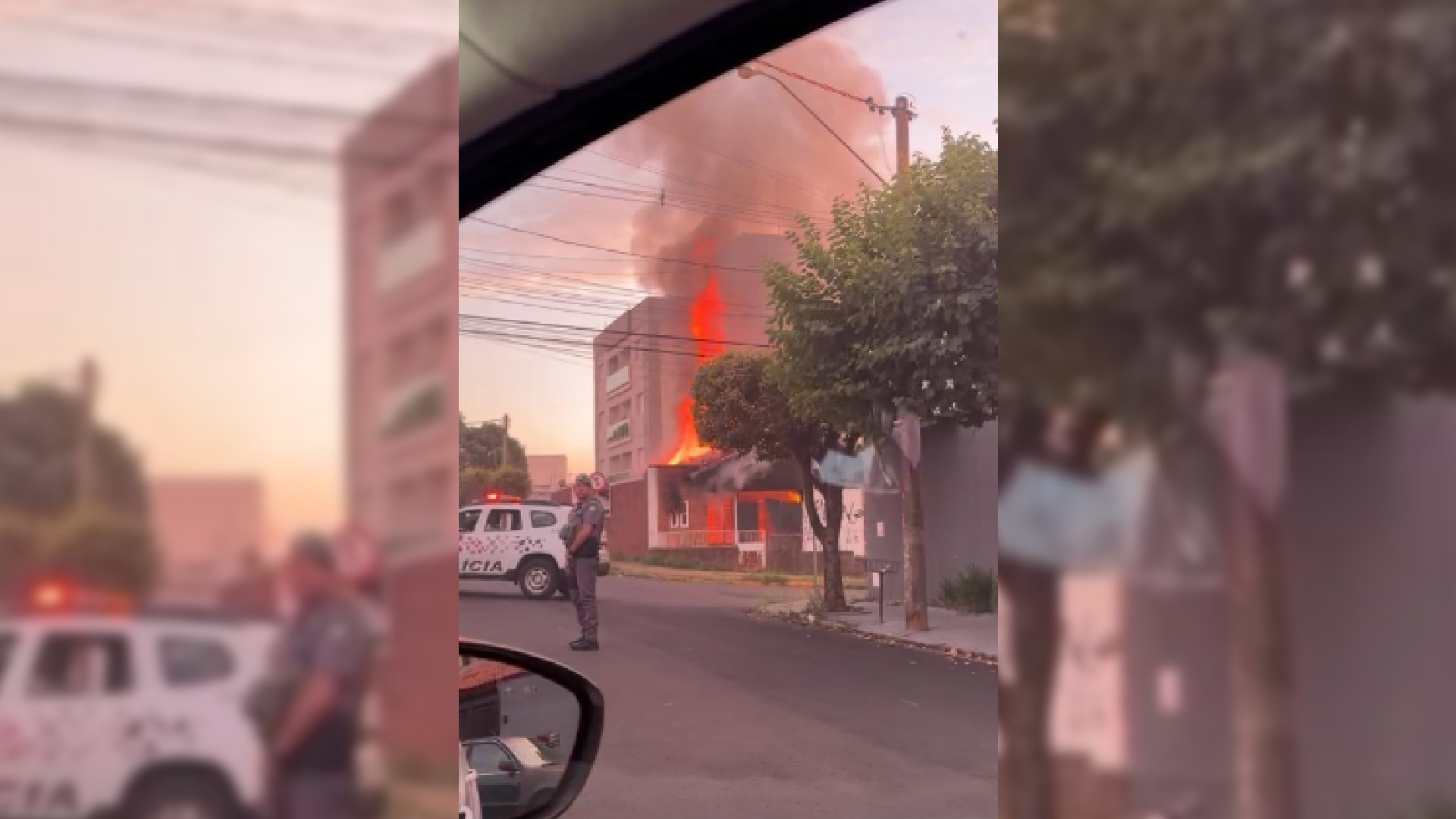 Casa pega fogo na Vila Universitária, em Bauru