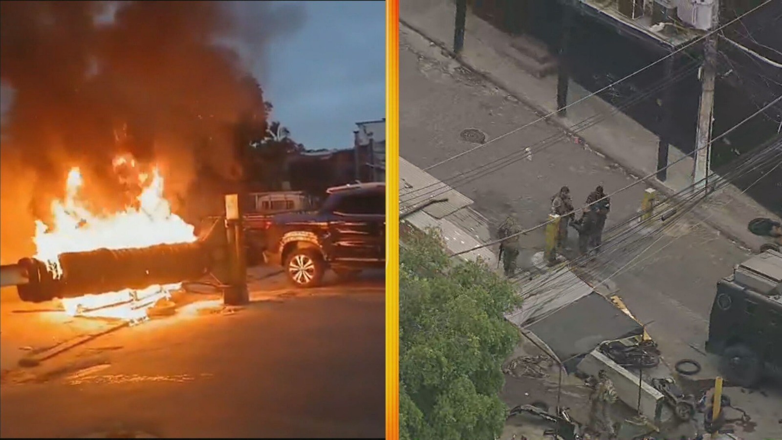 Polícia Militar faz operação no Morro da Mangueira; tráfico reage incendiando barricadas 