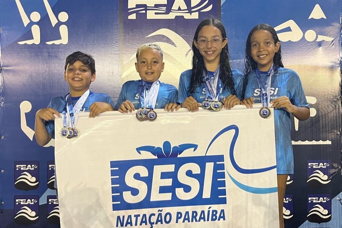 Equipe do SESI PB conquista cerca de 90 medalhas no Torneio Mirim Petiz de Natação