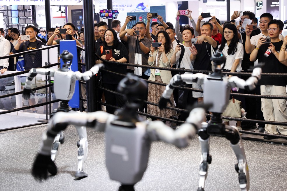 Conferência Mundial de Inteligência Artificial em Xangai em julho de 2026 — Foto: REUTERS/Go Nakamura