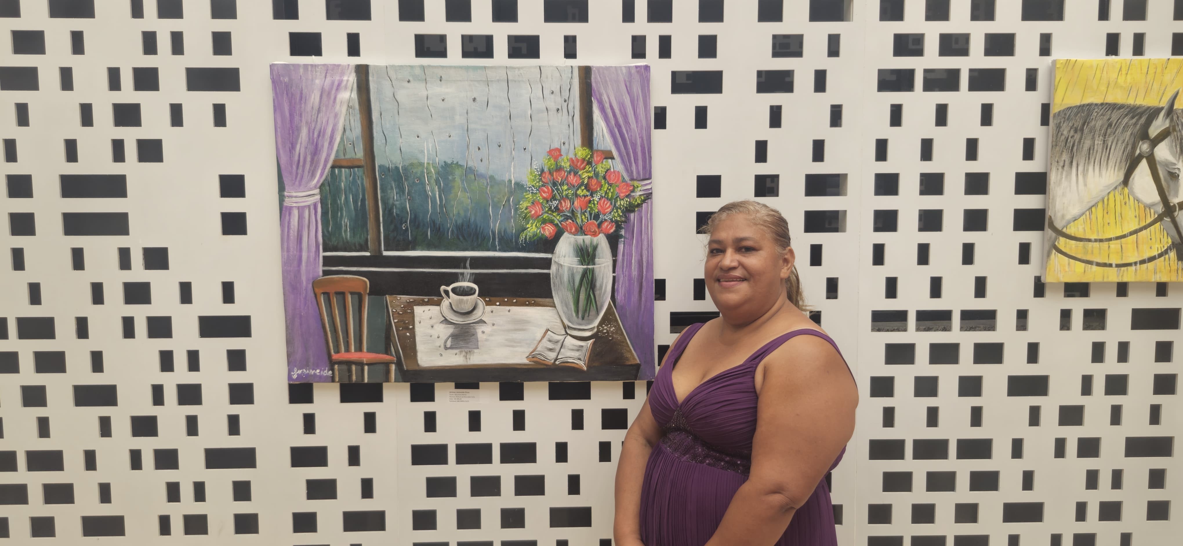 Para realizar sonho de infância, acreana se torna artista plástica aos 52 anos: 'pintar é o que eu amo fazer'