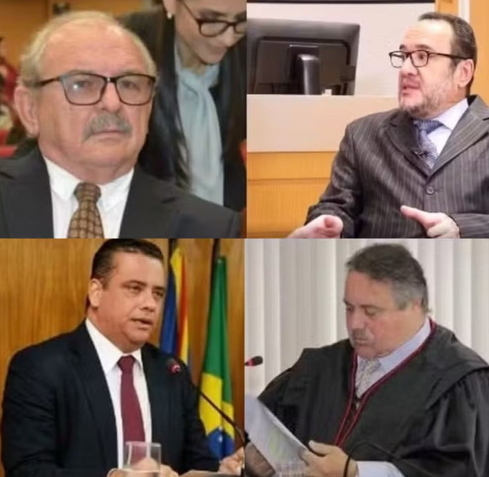 Desembargadores do Tribunal de Justiça de Mato Grosso do Sul afastados. — Foto: Reprodução