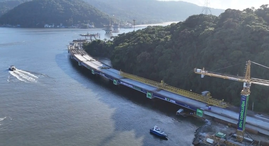 Obra de ponte entre Guaratuba e Matinhos atinge 50% de conclusão; veja como está hoje e quando deve ser finalizada