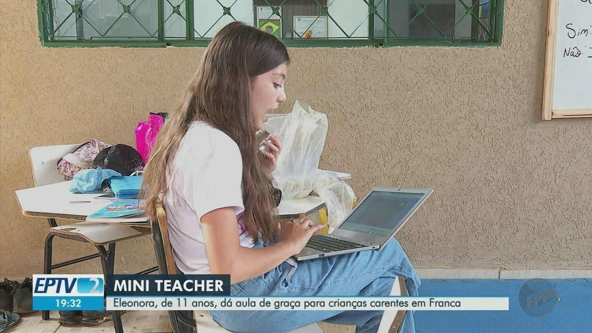 Mini teacher': menina de 11 anos dá aulas de inglês gratuitas para crianças  carentes em Franca, SP, Ribeirão Preto e Franca
