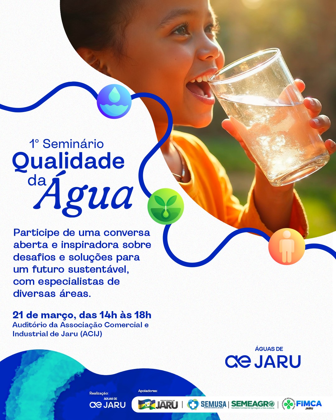 1º Seminário Qualidade da Água acontece no próximo dia 21 em Jaru