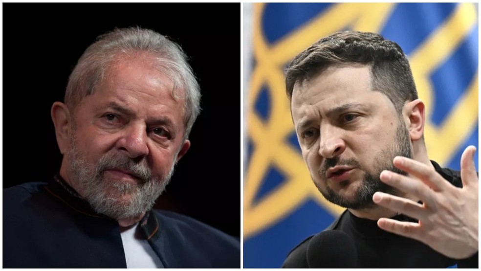 Lula e Zelensky — Foto: Reprodução
