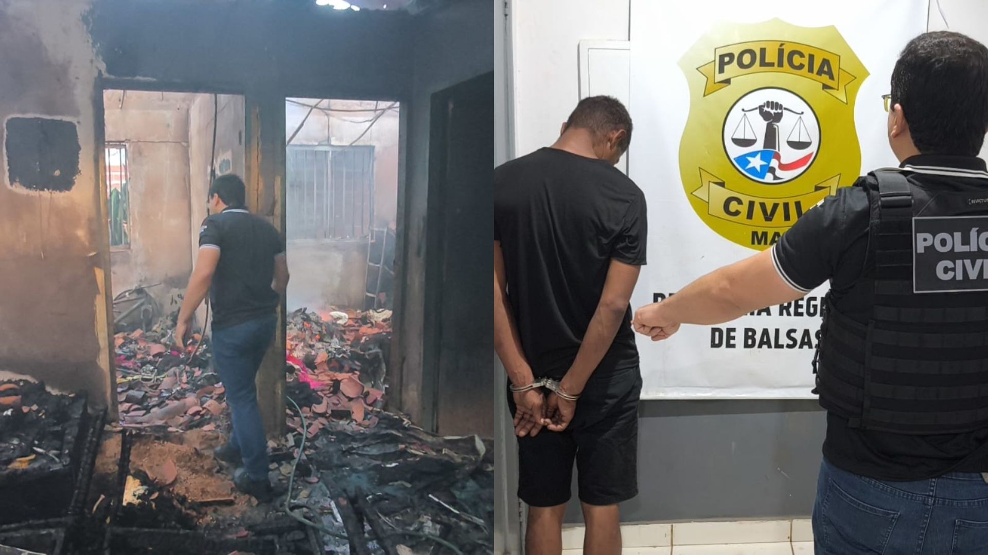 Suspeito de incendiar casa da ex-companheira é preso em Balsas, no MA