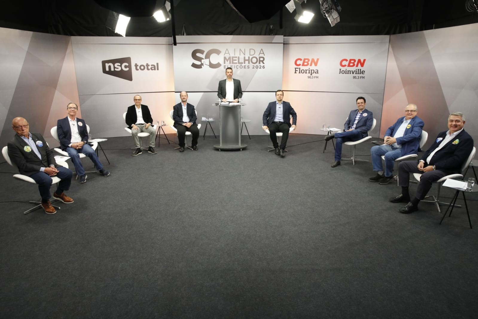 Candidatos ao Senado por SC debatem segurança pública, reforma tributária, educação e outros temas; veja como foi