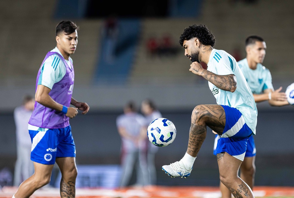 Kaio Jorge e Gabigol no Cruzeiro — Foto: Gustavo Aleixo/ Cruzeiro