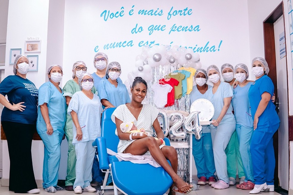 Wanderson Ícaro é o primeiro bebê a nascer na rede estadual de saúde do Maranhão em 2024 — Foto: Israel Pontes