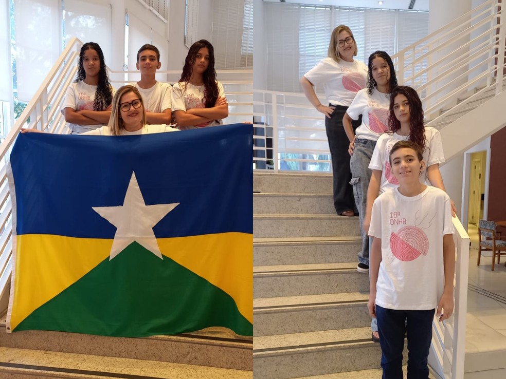 Alunos de RO que representaram o estado em olimp&iacute;ada nacional de hist&oacute;ria &mdash; Foto: Reprodu&ccedil;&atilde;o/Ros&acirc;ngela Mendes