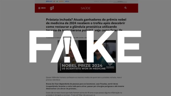É #FAKE que g1 publicou página recomendando Prostzol e que produto