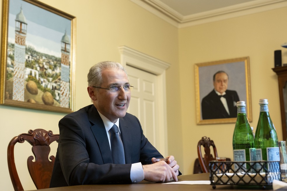 Mukhtar Babayev, presidente da COP29 de Baku. — Foto: AP Photo/Kevin Wolf