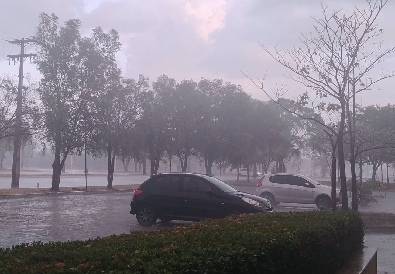 Chuva com vento é registrada em Palmas neste sábado (5); veja a previsão