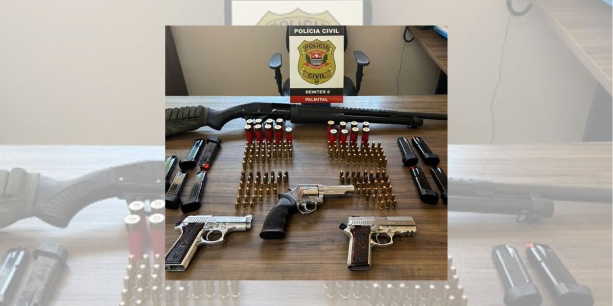 Homem tem arsenal apreendido após ameaçar servidor da Justiça com arma na cintura no interior de SP