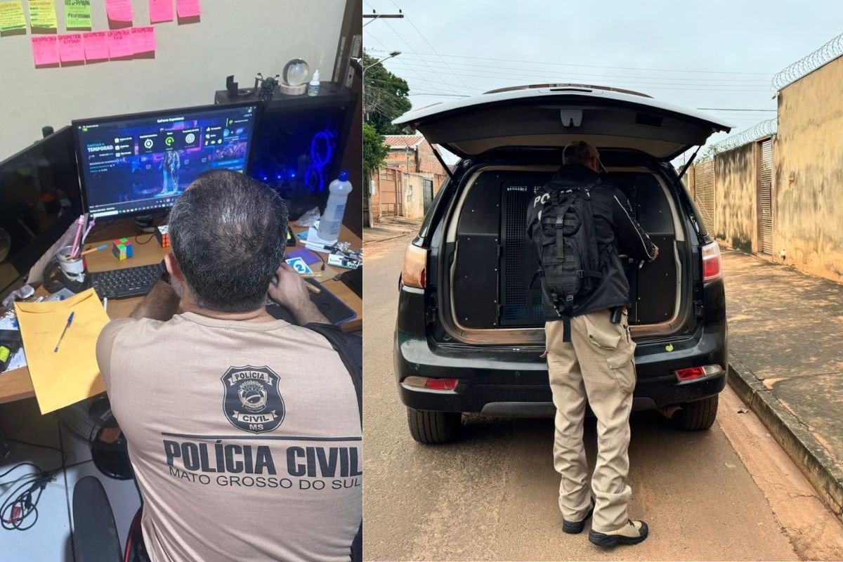 Suspeitos de armazenarem pornografia infantil são presos durante operação em Campo Grande