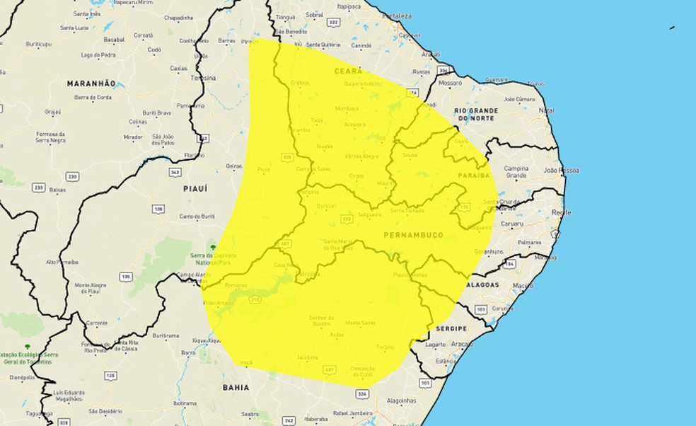 Inmet emite alerta amarelo de baixa umidade para 118 municípios da Paraíba  | Paraíba | G1