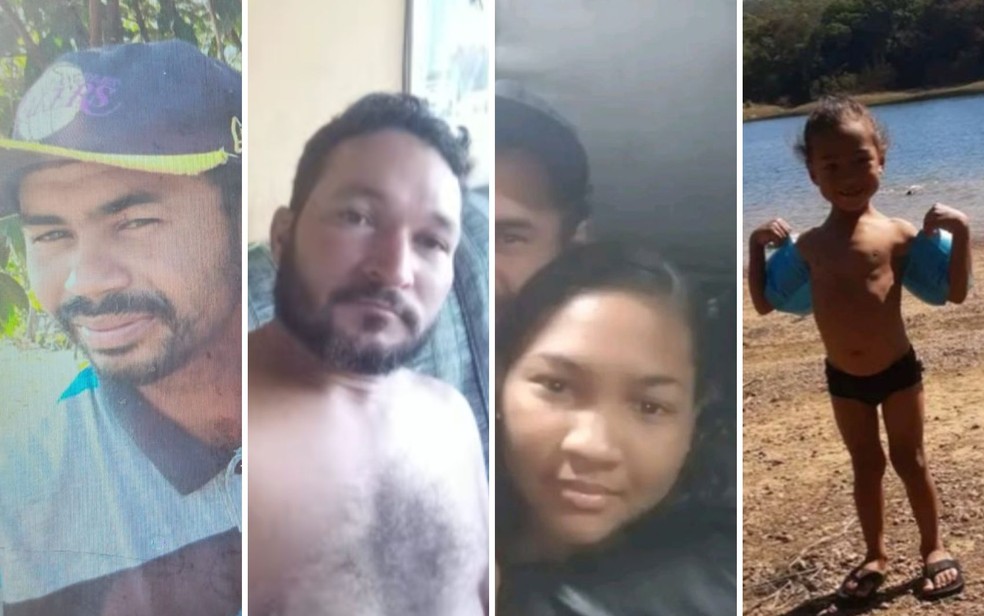 Wellinton, Cleber, Dafne e Wellyson, vítimas do acidente que deixou seis mortos em Goiás — Foto: Reprodução/Redes sociais